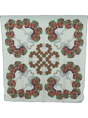 CARTIER Scarf Silk White